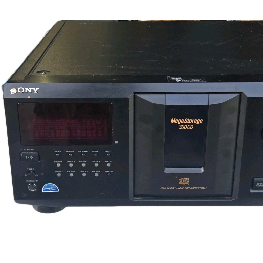 Sony CDP-CX355 MegaStorage 300 CD Changer Player AS-IS NEEDS BELTS